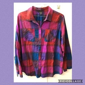 Eddie Bauer Plaid Button Down Shirt